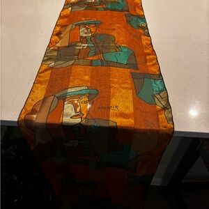 Artistic Orange and Teal Scarf oblong